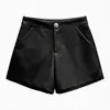 Shorts de cetim de acetato para mulheres, nova moda outono 2026, cintura alta, modelador, casual, calça de perna larga versátil