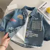 Chaqueta de Mezclilla Estilo Primavera y Otoño para Niños, Camisa Holgada para Niños, Chaqueta Casual Guapa para Bebés y Niños Pequeños, Ropa de Abrigo