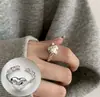 Anillo Minimalista de Corazón Hueco para Mujer, Geométrico Irregular Apilable Dulce Fresco Moda Versátil Anillo Abierto Anillo para Dedo Índice Moderno