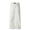 Jeans Scimitar Americanos Retro Nuevos Blancos para Hombre y Mujer Diseño High Street Sueltos de Pierna Ancha Versátiles Pantalones Casuales Trendy