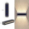 Luz noturna solar luz de parede de jardim ao ar livre à prova d'água 2LED para cima e para baixo Luz de parede decorativa ao ar livre