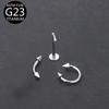 Anillo de Herradura Cónico con Rosca Interna de Titanio F136 Perforación de Labio Perforación de Oreja Perforación de Ceja Accesorio Multifuncional G23 Fábrica de Joyería para Piercings