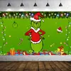 Fundo de Natal mais vendido da Temu, com impressão de alta definição de Papai Noel, renas e padrões florais, perfeito para decorações de feriado