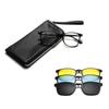 Nuevo Set de Gafas de Sol Magnéticas de Marco Grande para Mujer Tres-en-Uno Set para Miopía Lejana Pesca y Conducir Cambio en un Segundo Gafas de Sol