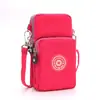 Bolsa diagonal para teléfono móvil al por mayor Nueva Bolsa pequeña para mujer Bolsa de tela para teléfono móvil bolsa vertical para cuello brazo muñeca monedero