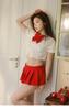 Lingerie Saia Plissada Yueqing, Conjunto Tentação Uniforme JK Feminino, Saia Curta de Estudante Pura e Fofa, Charmoso