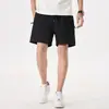 Moda Verão Masculina Leve Luxo Solto Perna Larga ao Ar Livre Calças de Corrida Casuais Tendência Versátil Calças de Cinco Pontos Confortáveis Alta Elasticidade