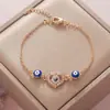 Retención de Color Galvanizado Ojo de Diablo Trébol de Cuatro Hojas Ojo de Diamante Pulsera Moda Femenina Simple Comercio Electrónico Transfronterizo Joyería Comercio Exterior