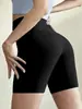 Pantalones Cortos de Ciclismo de Cintura Alta para Mujer Pantalones Cortos de Yoga Levanta Glúteos Control de Abdomen Tacto Nude Alta Elasticidad Pantalones Cortos de Fitness Anti-Enrollamiento