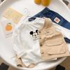 Camiseta de Algodón Puro para Niños de Manga Larga Tops para Niños y Niñas 2025 Dibujos Animados Mickey Sencilla Camiseta Básica para Niños Primavera y Otoño