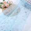 Nueva Llegada Tela de Malla Copo de Nieve Bronceado Plateado Vestido Puff Vestido de Princesa Frozen Malla Decorativa Navideña