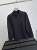 Sudadera Térmica Cálida de Manga Larga para Hombre, Cuello Alto, Media Cremallera, Cuadros Ultra Finos, Versátil, Casual, para Viajes Urbanos en Otoño/Invierno