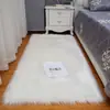 Tapete de Pelo Sintético Lã para Sala de Estar e Quarto, Tapete Espesso Longo de Pelúcia para Mesa de Centro Sofá, Tapete Decorativo para Chão de Casa, Tapete para Bay Window