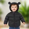 865 Estilo Nuevo Chaqueta de Algodón con Bolsillo para Bebé Abrigo de Algodón para Niños Chaqueta con Capucha de Orejas Cálida de Invierno para Niños y Niñas