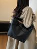 Bolso de Hombro de Gran Capacidad para Viajes Cortos Color Sólido Nuevo Retro Otoño e Invierno Bolso Tote Simple a Cuadros Bolso para Viajes al Trabajo y Fitness
