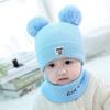 Gorro de Lã para Bebê para Meninos e Meninas de 3-6-12 Meses, Chapéu de Tricô de Outono com Desenho Animado e Proteção de Orelhas, Moderno e Fino
