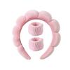 Amazon Pulsera de Franela Transfronteriza para Mujer para Lavado Facial Puño de Muñeca a Prueba de Humedad Pulsera Deportiva Diadema Europea y Americana de Color Puro
