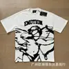25 Tendência de Beleza Atacado Transfronteiriço Emoção Mista Série Diamante Quente Camisetas Soltas de Manga Curta High Street Hip-Hop para Homens e Mulheres em