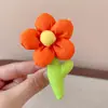 Lindo pasador de flor para niños para niñas, pinza para el flequillo lateral de la frente, pinza de pico de pato pequeña de girasol brillante