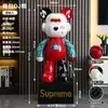 Urso Dj Violento Pintado à Mão Grande Ornamento de Chão para Sala de Estar, Hotel, Transmissão ao Vivo Criativa, Novo Produto 2025, Envio Direto da Fábrica