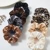 Diadema de Pelo de Venta Caliente Transfronteriza Estampado de Leopardo Retro Simple Versátil Satén Francés Seda Simulada Sedas y Satenes Diadema de Intestino Grueso Cuerda para el Pelo Cabeza