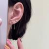Pendientes de perlas con diseño de lujo y luz de aguja plateada, estilo coreano, elegantes, nuevos y con explosiones, de nicho.