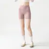 Shorts de yoga sin costuras de tacto nude de cintura alta para mujer, alta elasticidad, transpirables, no se enrollan, adecuados para el uso diario como leggings