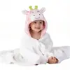Toalha de Banho Poncho Infantil Pode Ser Usada e Enrolada, Toalha de Banho com Capuz para Recém-Nascidos, Roupão de Banho com Capuz Absorvente de Desenho Animado em Fleece Coral para Natação