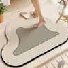 Alfombrilla Absorbente para Suelo de Baño, Suave Alfombrilla Antideslizante de Tierra de Diatomeas para Pie de Inodoro, Alfombrilla para Pie de Lavabo, Alfombrilla Resistente a la Suciedad