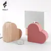 Portavelas de Madera de Pino con Forma de Corazón Estilo Ins Decoración de Navidad Halloween Día de San Valentín, Portavelas de Madera Maciza para el Hogar Personalizado al por Mayor