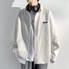 Camisa de pana para hombre, moderna, estilo coreano, top abombado y guapo, chaqueta de primavera y otoño, holgada, estilo Hong Kong, camisa japonesa de manga larga