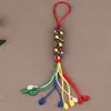 Nudo Vajra Estilo Xizang Tejido a Mano Cuerda Multicolor Trenzada Nudo Vajra Nudo Piña Accesorio Colgante para Coche Adorno de Colgante de Paz