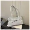 Hebilla de Cinturón de Diseño de Nicho Transfronterizo Bolso de Hombro Único para Mujer, Bolso Baguette de Gran Capacidad de Moda, Mismo Estilo que las Celebridades de Internet