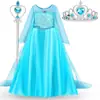Vestido de Princesa Aisha de Frozen para Niña Corona Varita Mágica Guantes Collar Pendientes Anillo Traje de Cabello