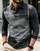 2026 Nueva Camisa Polo con Estampado de Mezclilla 3D para Hombre Tendencia Europea y Americana Manga Corta Verano Moda Casual para Hombre