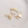 Hebilla de Joyería con Retención de Color Oro de 14K Corazón de Durazno Hebilla Ots Corazón de Amor Hebilla DIY Accesorios de Conexión para Pulsera de Perlas Collar