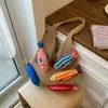 Bolso Tote Tejido de Punto Perezoso con Diseño Único de Comercio Exterior para Mujer, Bolso de Hombro Casual Lindo de Gran Capacidad
