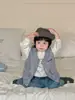 Chaleco Rayado para Bebé Atuendo de Otoño 2026 Ropa Nueva para Niños Conjunto de Pantalones Vaqueros para Niños