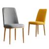 Silla de respaldo minimalista moderna, taburete nórdico para comedor, dormitorio, escritorio, hotel, silla de cuero con respaldo de hierro, taburete
