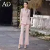 Traje de AD rosa brillante traje de anfitriona ropa formal temperamento moderno dos botones traje de overol de gerente