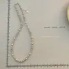 Colar Novo Estilo Coreano Manta Pérola Rosa com Zircônia Pequena e Design Estrelado, Moderno e Elegante, Colar de Luxo Leve e Sensação de Alta Qualidade para Mulheres