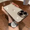 Adecuado para funda de teléfono electrochapada Apple 16 Promax, Funda protectora de carcasa dura todo incluido anti-caídas para iPhone 16, Antihuellas