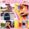 Materiales didácticos DIY Tablero de aprendizaje Montessori Educación temprana Bolsa de botones Niños Ropa de niños Botón Bolso de fieltro Tablero de actividades de aprendizaje