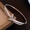 Pulsera Hebilla de Uña Irregular de Circonita Transfronteriza Europea y Americana, Pulsera Personalizada Moderna y Exquisita, Joyería de Lujo Ligero y de Alta Gama