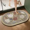 Alfombrilla de Diatomeas para Baño, Alfombrilla para Pies Resistente a la Suciedad Estilo Americano, Alfombrilla Absorbente de Agua Antideslizante para Inodoro, Alfombra de Separación Seca y Húmeda