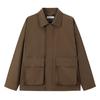 Estilo Fino Primavera y Otoño Marca de Moda Solapa Grande Cremallera Chaqueta Cardigan Ropa de Trabajo Logo Personalizado Unisex Ropa Exterior Venta al por Mayor