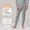 Traje de Algodón Puro para Hombre Ropa de Otoño y Pantalones Largos Cuello Redondo Delgado Antibacteriano y Antiestático Algodón Ropa Interior Térmica Traje Invierno para Hombre