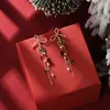 ¡Noche de Navidad! Pendientes de Borla para Árbol de Navidad 2025 Temperamento Dulce Diseño de Nicho Pendientes de Sentido Avanzado Pendientes Pendientes