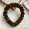 Diadema de Peluche Estilo Coreano para Otoño e Invierno con Estampado de Leopardo, Corona Alta, Esponjosa, que Aumenta la Altura, Ondulada, Dentada, Peine Versátil para el Cabello, Accesorio para el Cabello de Mujer, Tocado