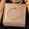 Diseño Europeo y Americano Nuevo Colgante Simple Brillante de Estrella de Cinco Puntas de Doble Capa Collar de Doble Capa de Titanio Acero para Mujer Collar que No Se Desvanece